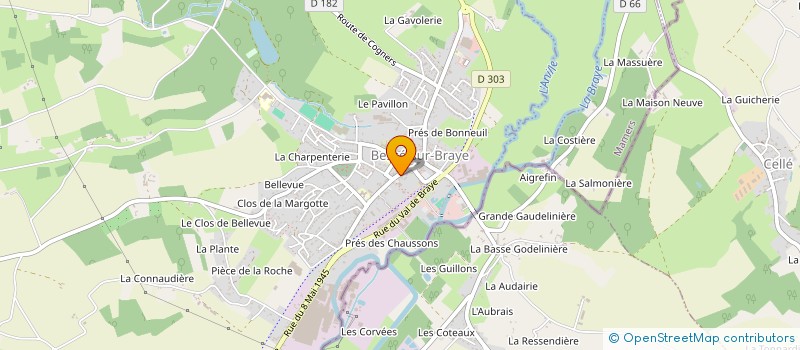 localisation de l'entreprise BOURGOUIN BOULANGERIE à BESSE-SUR-BRAYE