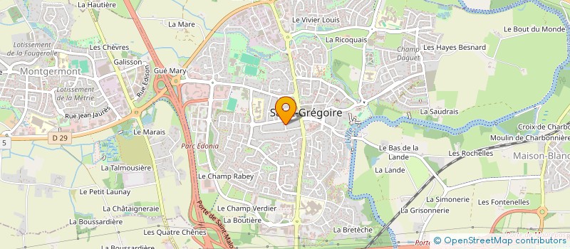 localisation de l'entreprise BOURGUIGNON-CARVALHO-YGE  SAINT-GREGOIRE