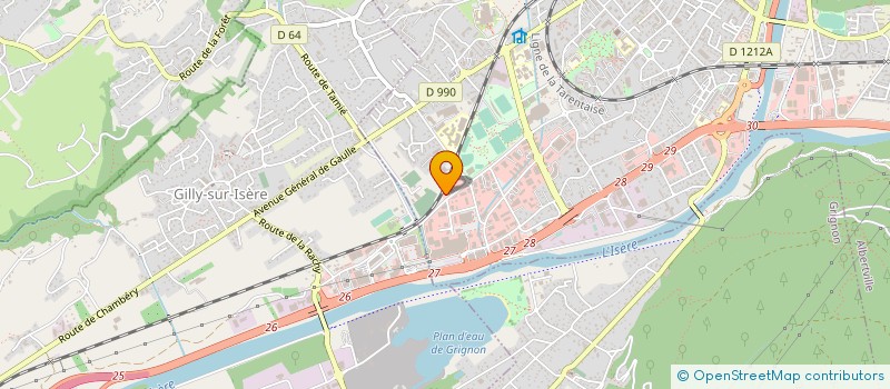 localisation de l'entreprise BOURILLE ASSURANCE COURTAGE à ALBERTVILLE