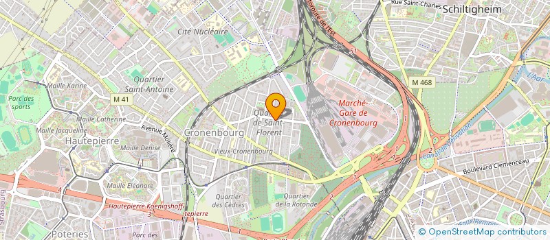 localisation de l'entreprise BOURJAT-ARMURERIE DE CRONENBOURG à STRASBOURG