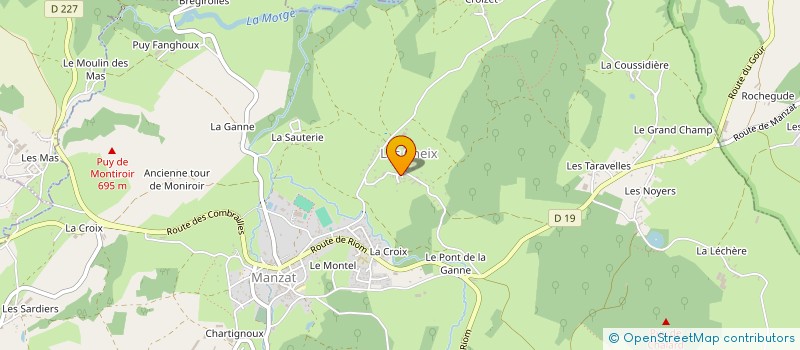localisation de l'entreprise BOURLET GUILLAUME à MANZAT