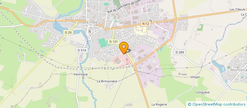 localisation de l'entreprise BOURLEVANT  ERNEE