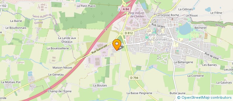 localisation de l'entreprise BOURLIER & VALLET  SAINT-AUBIN-DU-CORMIER