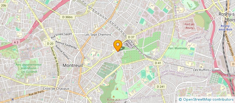 localisation de l'entreprise BOURNAZEL ET ROBINET TRIPERI87 à MONTREUIL