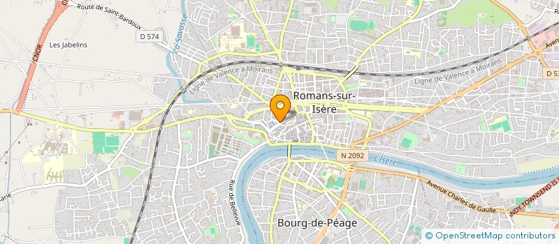 localisation de l'entreprise BOURNE TRAITEUR à ROMANS-SUR-ISERE