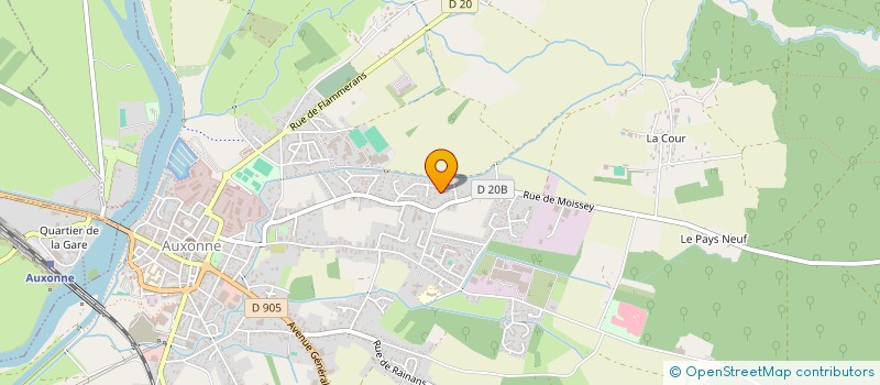 localisation de l'entreprise BOURNY ELECTRICITE  AUXONNE