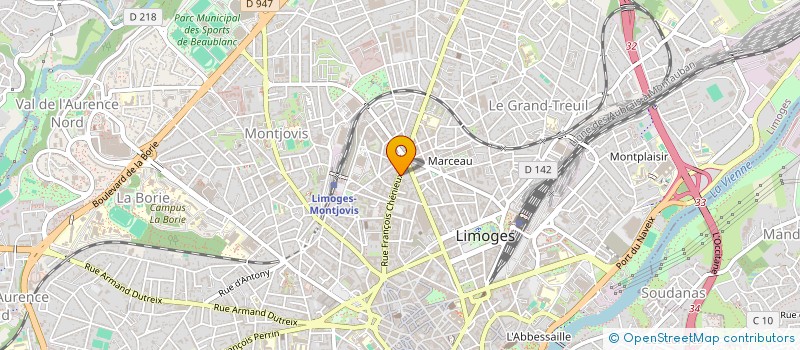 localisation de l'entreprise BOURON à LIMOGES