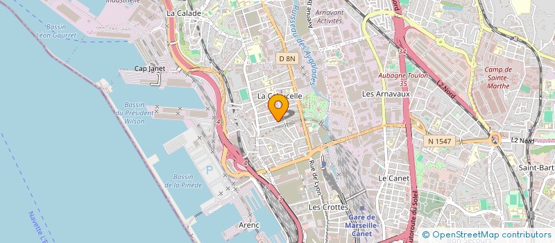 localisation de l'entreprise BOUROUIS BTP à MARSEILLE