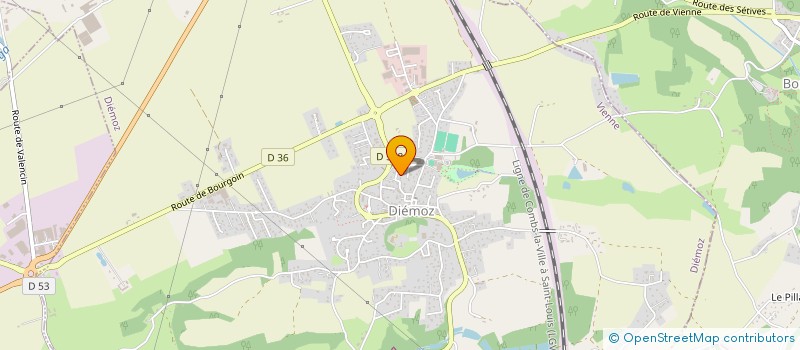 localisation de l'entreprise BOURRAT  DIEMOZ
