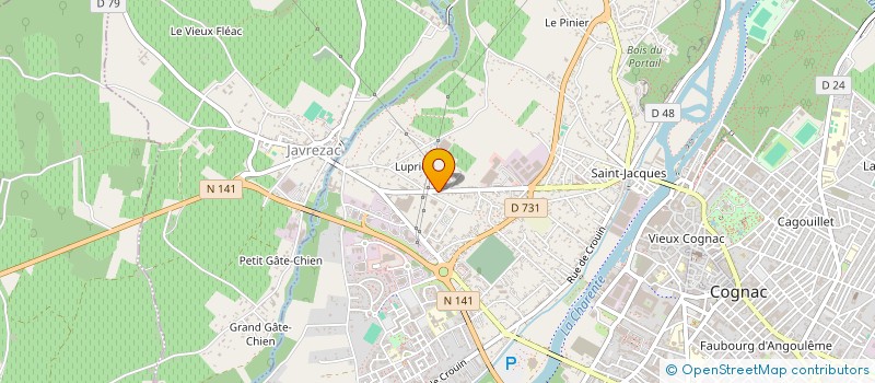 localisation de l'entreprise BOURRE à COGNAC