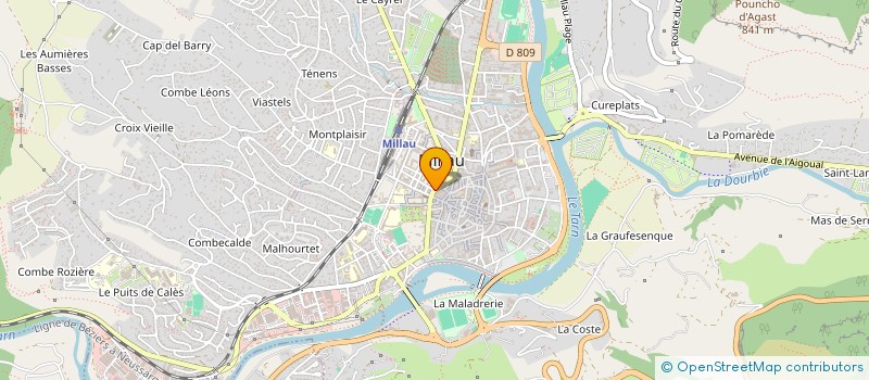 localisation de l'entreprise BOURREL INVEST  MILLAU