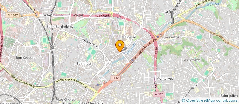 localisation de l'entreprise BOURRELLY & JUANEDA-DECARSSIN à MARSEILLE