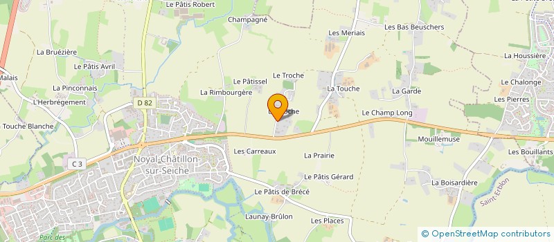 localisation de l'entreprise BOURSAULT NUTRITION ANIMALE  NOYAL-CHATILLON-SUR-SEICHE