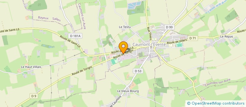 localisation de l'entreprise BOURSE D'AIDE AUX CHOMEURS PAR LE TRAVAIL BAC DU PRE BOCAGE à CAUMONT-SUR-AURE