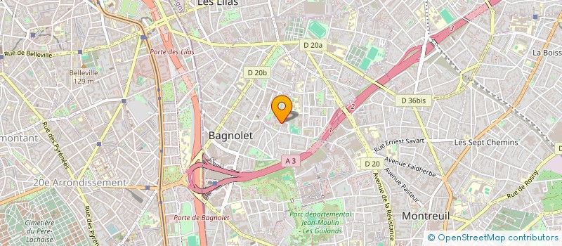 localisation de l'entreprise BOURSE DU TRAVAIL à BAGNOLET