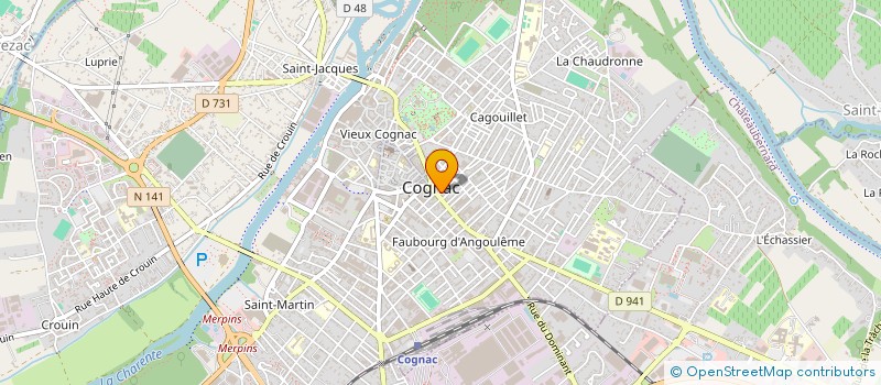 localisation de l'entreprise BOURSE DU TRAVAIL à COGNAC