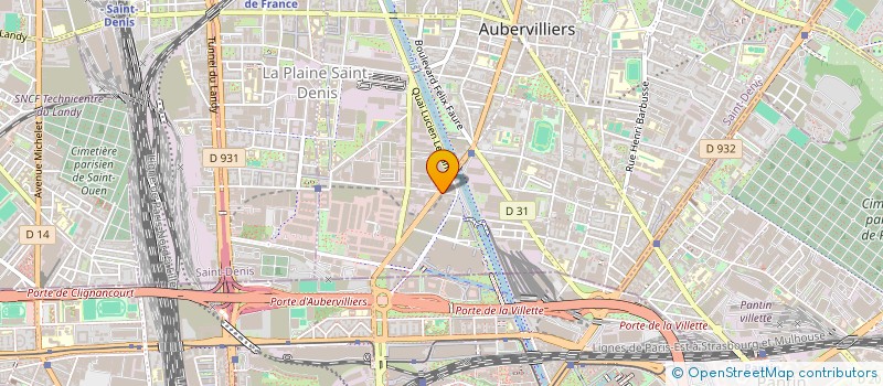 localisation de l'entreprise BOURSE DU TRAVAIL à AUBERVILLIERS
