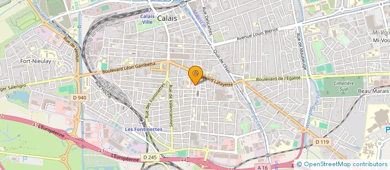 localisation de l'entreprise BOURSE DU TRAVAIL SYNDICAT  CALAIS