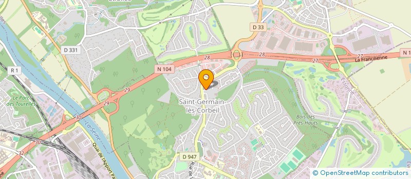 localisation de l'entreprise BOUS INVESTISSEMENT SARL à SAINT-GERMAIN-LES-CORBEIL