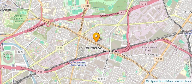 localisation de l'entreprise BOUSKRA SERVICES à LA COURNEUVE