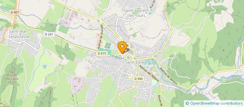 localisation de l'entreprise BOUSQUET LEBECQUE  SAINT-CERE