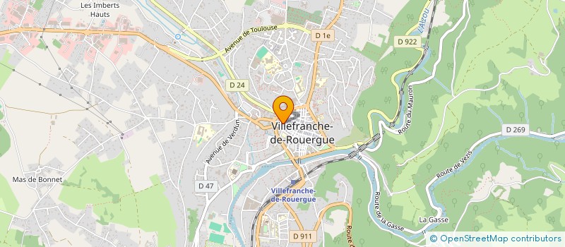 localisation de l'entreprise BOUSQUET LUMINAIRES à VILLEFRANCHE-DE-ROUERGUE