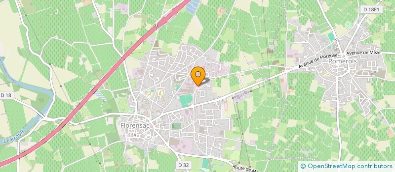 localisation de l'entreprise BOUSQUET TRAVAUX PUBLICS ET DU BATIMENT à FLORENSAC