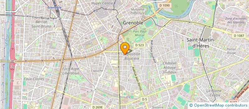 localisation de l'entreprise BOUSSEAU J P & PENET C  GRENOBLE