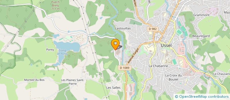 localisation de l'entreprise BOUSSEL à USSEL