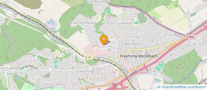 localisation de l'entreprise BOUSSER SAS GEOMETRE EXPERT  FREYMING-MERLEBACH