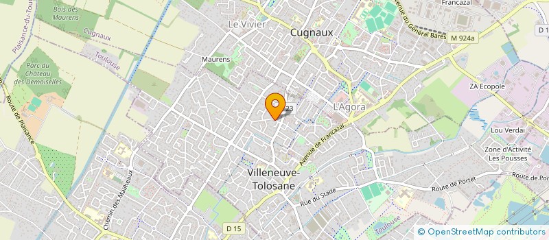 localisation de l'entreprise BOUSSOLE 4D  CUGNAUX