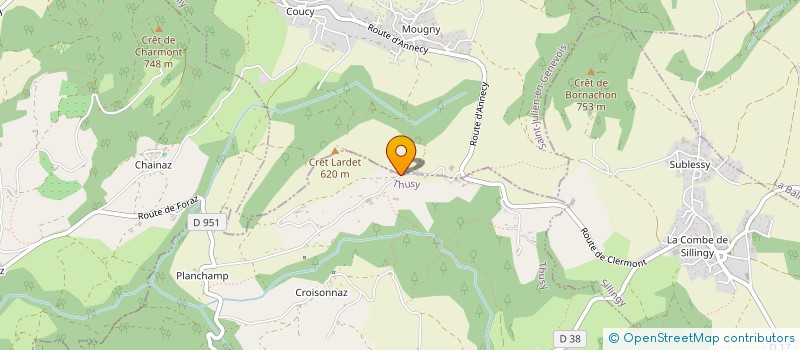 localisation de l'entreprise BOUSSOUGANT/ANGELLOZ  THUSY