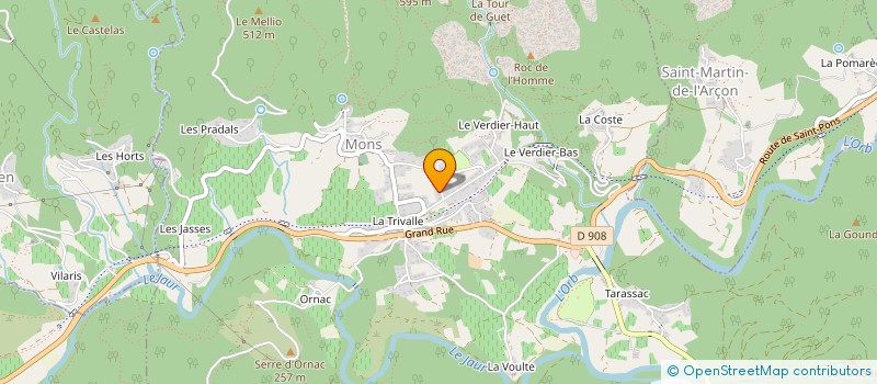 localisation de l'entreprise BOUTAGHATE SANS FRONTIERE à COLOMBIERES-SUR-ORB