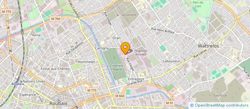 localisation de l'entreprise BOUTDEBOIS.COM à ROUBAIX