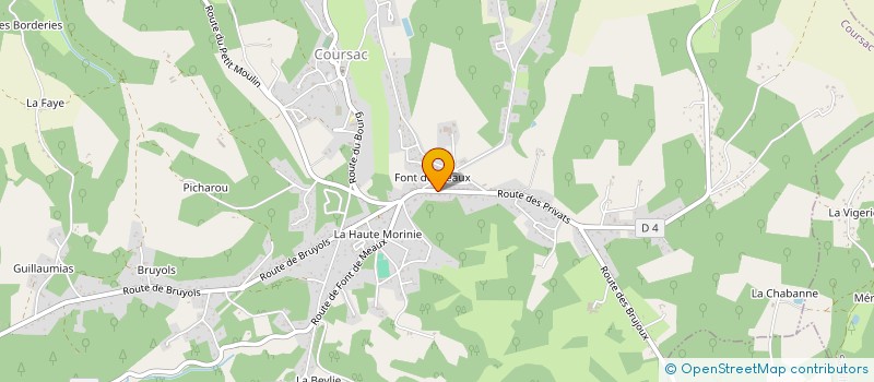 localisation de l'entreprise BOUTEAUD MENUISERIE  COURSAC