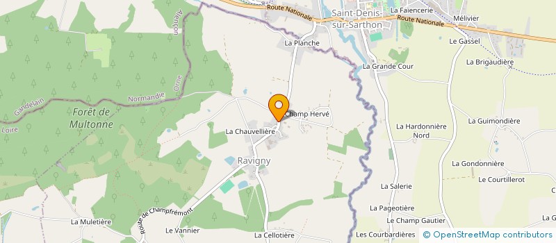 localisation de l'entreprise BOUTELOUP CHAUFFAGE PLOMBERIE ELECTRICITE  RAVIGNY