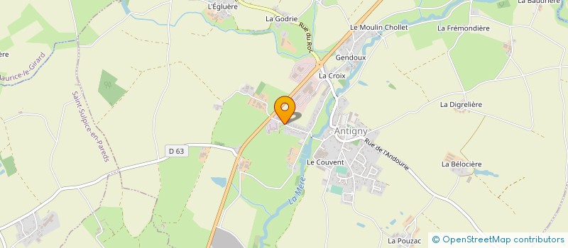 localisation de l'entreprise BOUTET ENTREPRISE  ANTIGNY