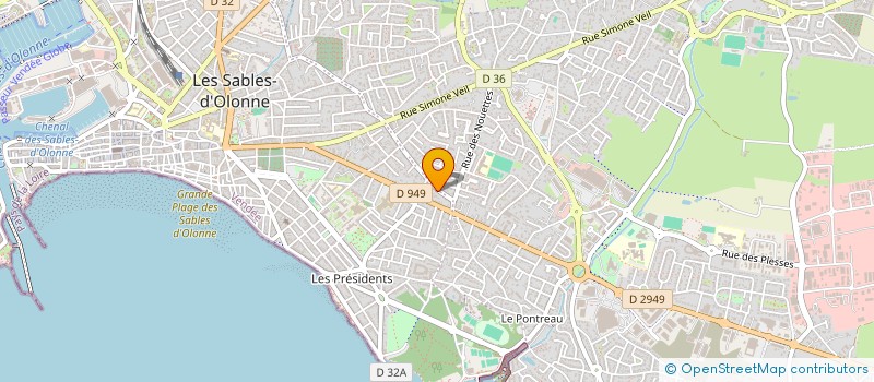 localisation de l'entreprise BOUTH ARCHITECTE à LES SABLES-D'OLONNE