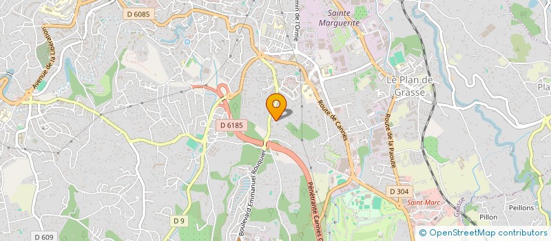 localisation de l'entreprise BOUTHIER TOITURE à GRASSE