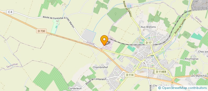 localisation de l'entreprise BOUTIN CEDRIC  COZES