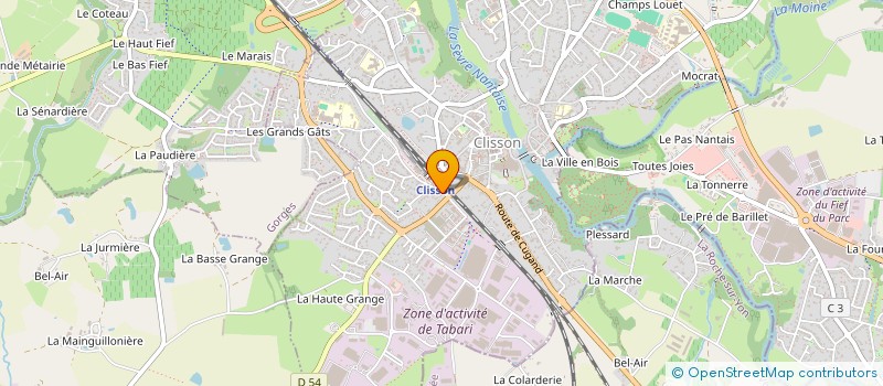 localisation de l'entreprise BOUTIN LAVAGE  CLISSON