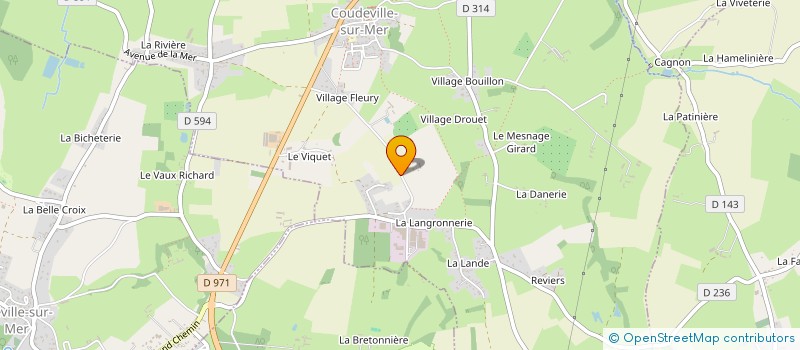 localisation de l'entreprise BOUTIN RODOLPHE à COUDEVILLE-SUR-MER