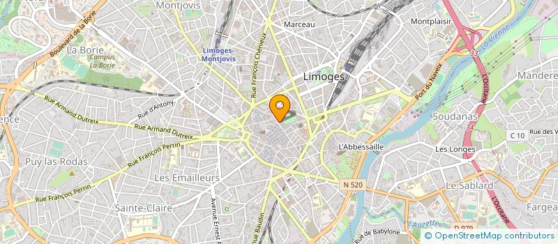 localisation de l'entreprise BOUTIQUE 44 à LIMOGES
