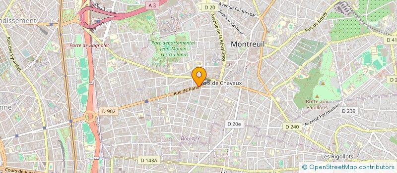 localisation de l'entreprise BOUTIQUE CAFE 52 à MONTREUIL