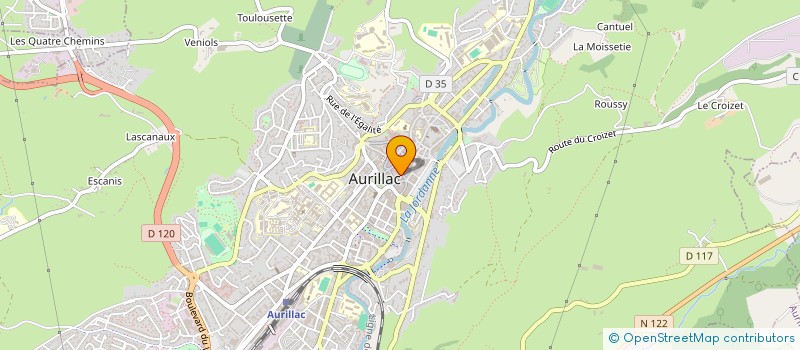 localisation de l'entreprise BOUTIQUE CRUEGHE à AURILLAC
