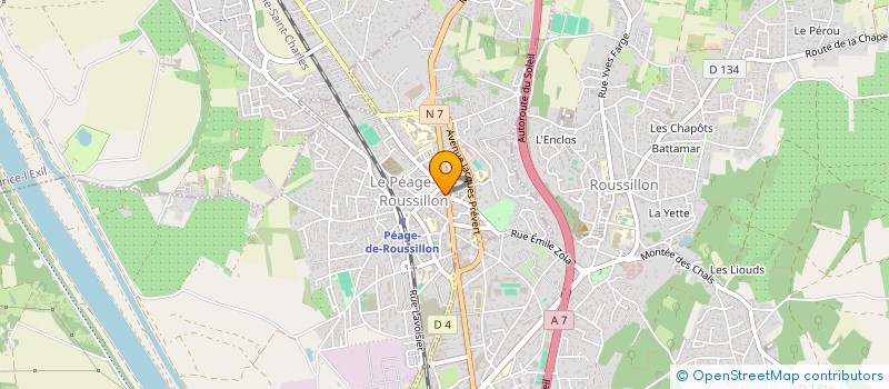 localisation de l'entreprise BOUTIQUE L'ESSENTIEL  LE PEAGE-DE-ROUSSILLON