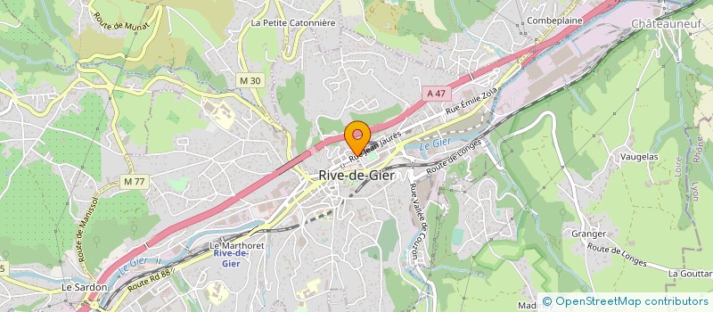 localisation de l'entreprise BOUTIQUE PRIMAVERA à RIVE-DE-GIER