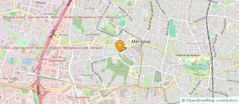 localisation de l'entreprise BOUTIQUES D'HYGIENE ET DE BEAUTE à MERIGNAC