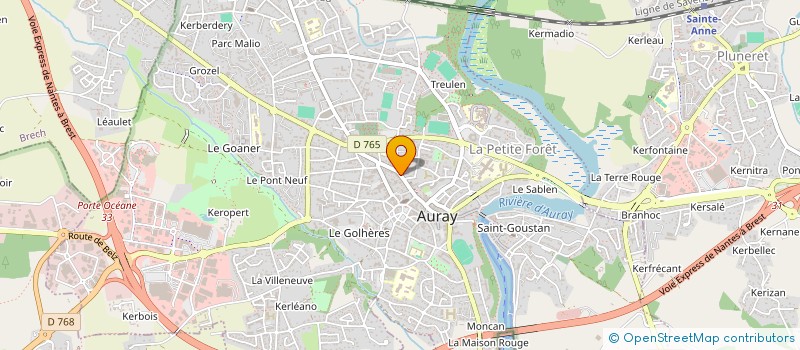 localisation de l'entreprise BOUTONS D'OR à AURAY