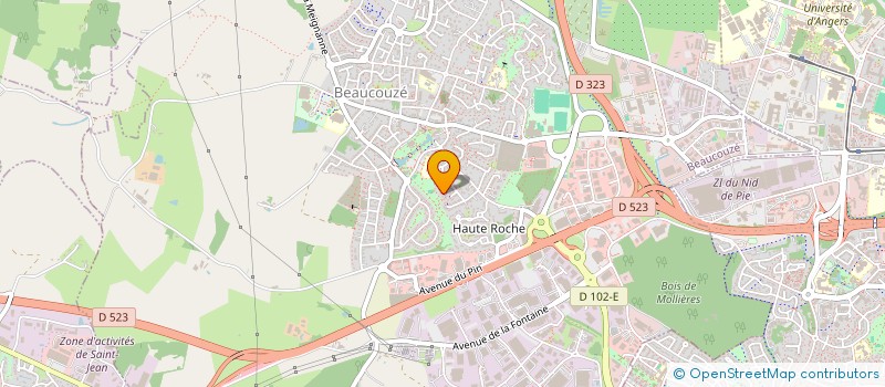 localisation de l'entreprise BOUTTIER COUVERTURE  BEAUCOUZE